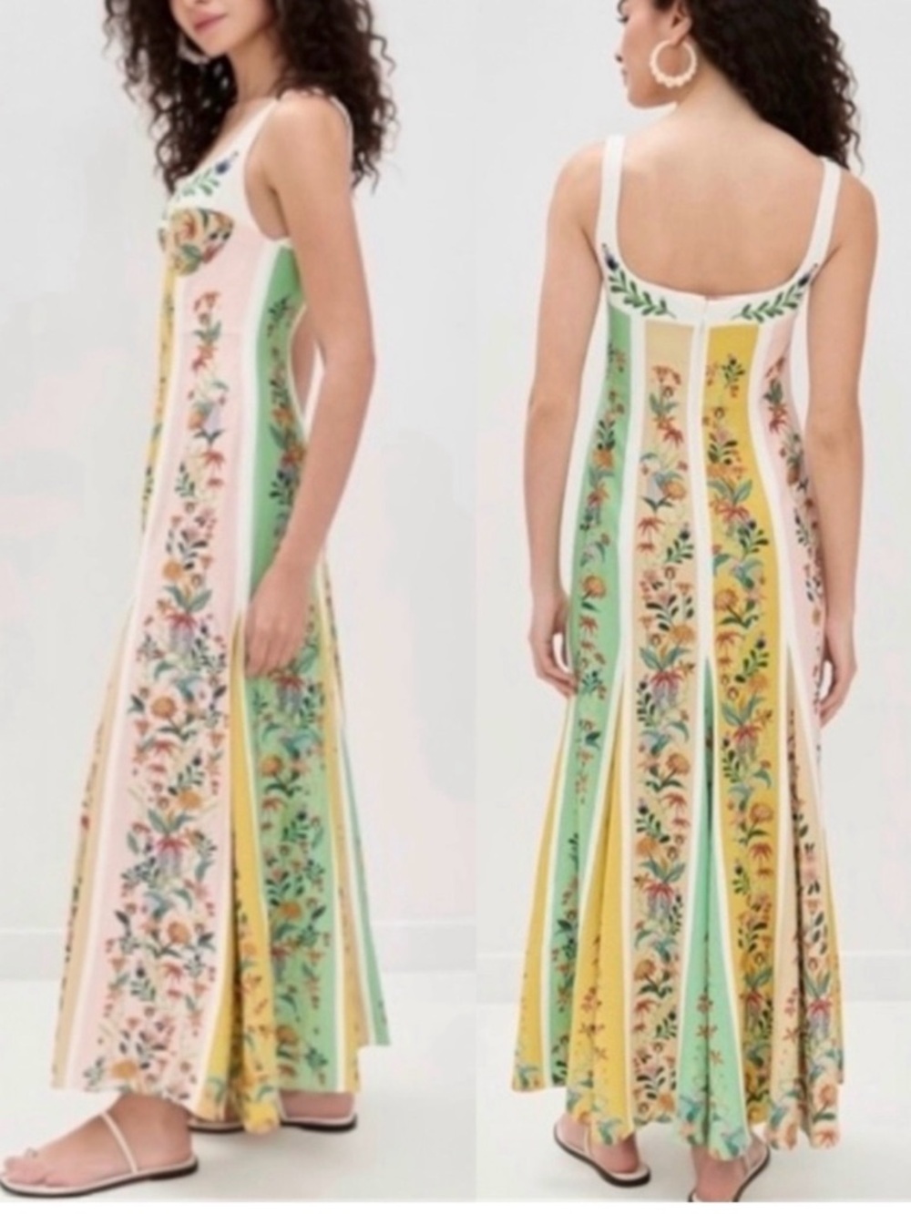 Brand New With Tags Christian LaCroix Floral Panel Linen-blend Midi Dress, Gorg! - Picture 5 of 15